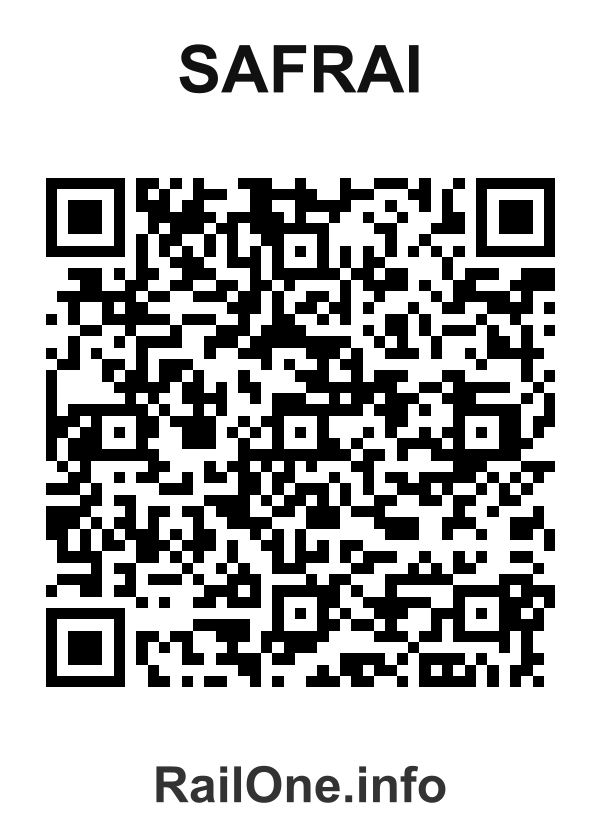 RailOne QR Code for Safrai station