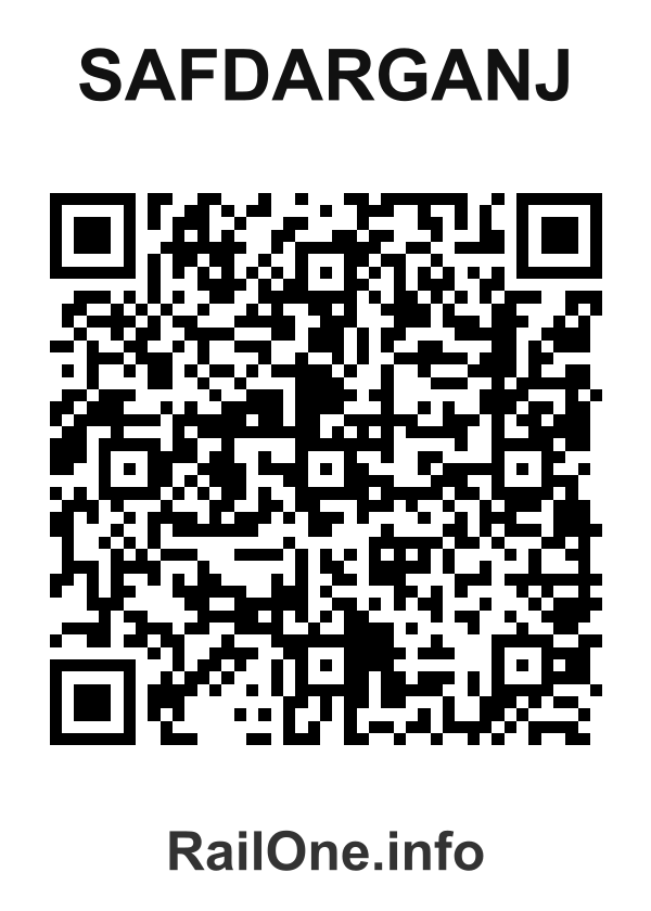 RailOne QR Code for Safdarganj station