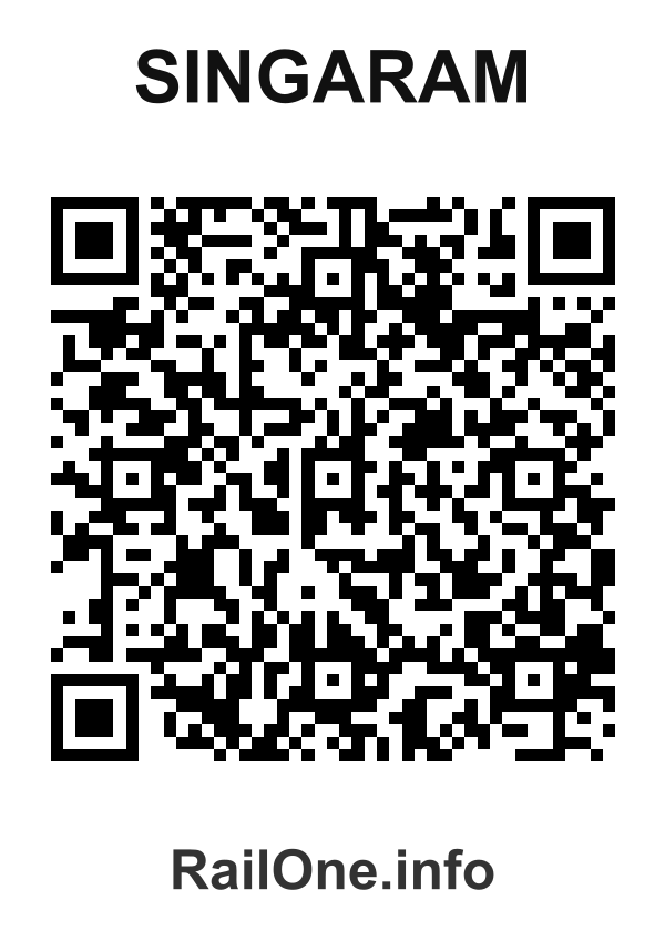RailOne QR Code for Singaram station