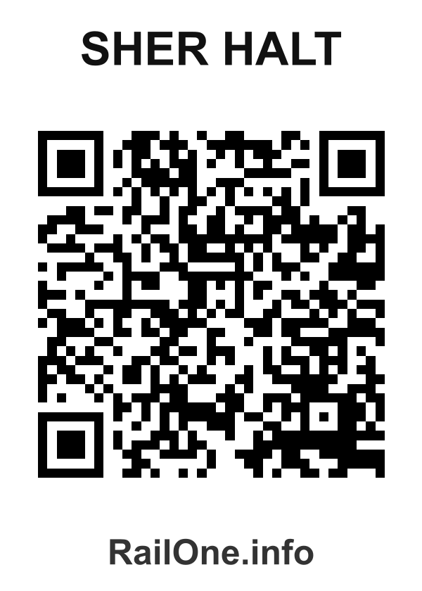 RailOne QR Code for Sher Halt station