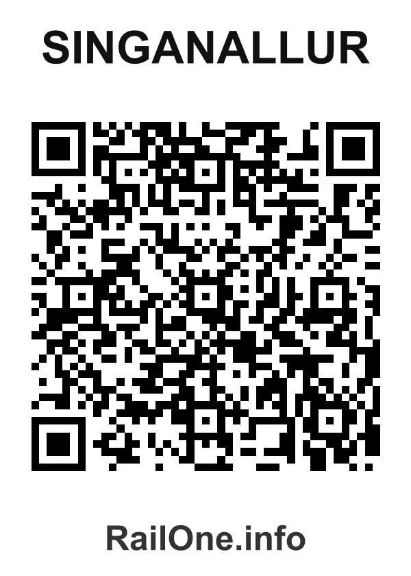 RailOne QR Code for Singanallur station