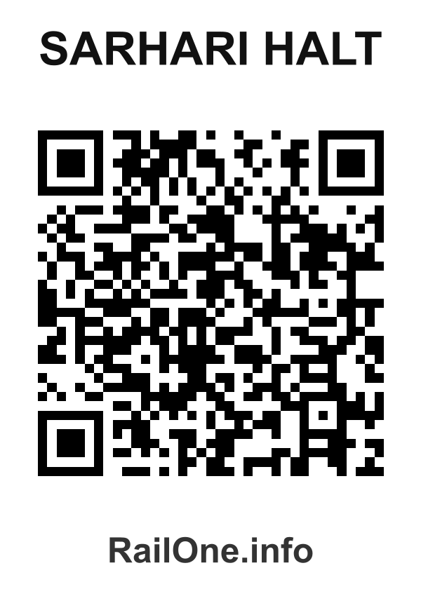 RailOne QR Code for Sarhari Halt station