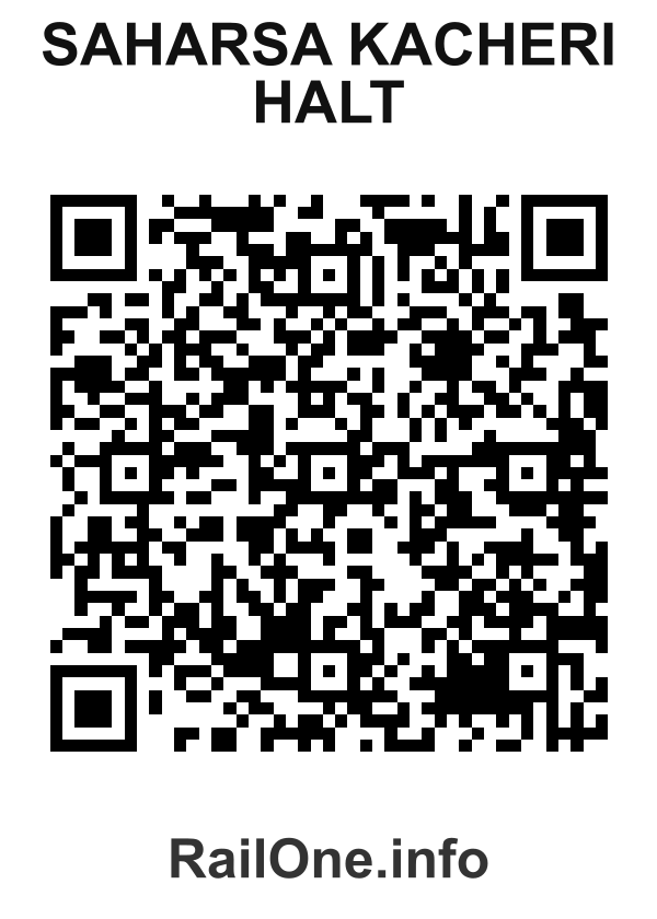 RailOne QR Code for Saharsa Kacheri Halt station
