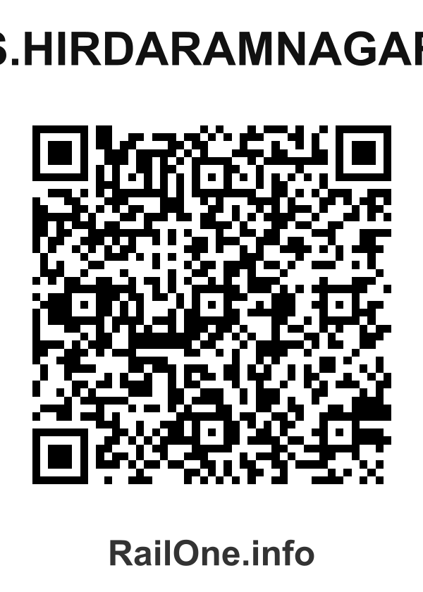 RailOne QR Code for S.hirdaramnagar station