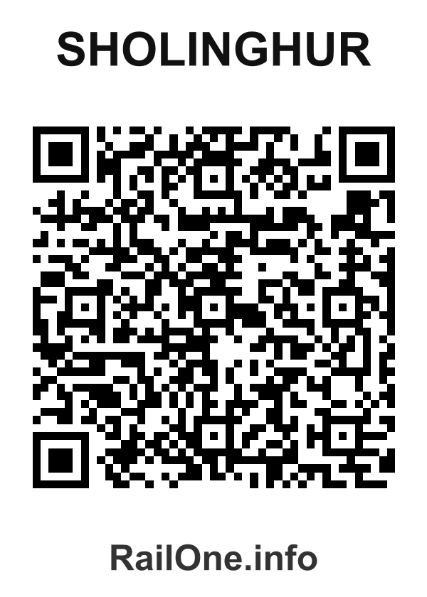 RailOne QR Code for Sholinghur station