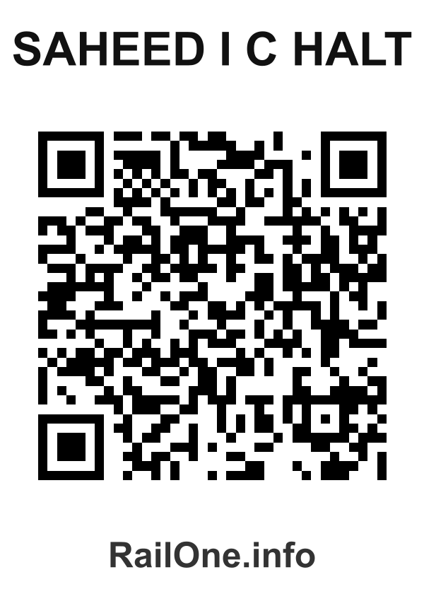RailOne QR Code for Saheed I C Halt station