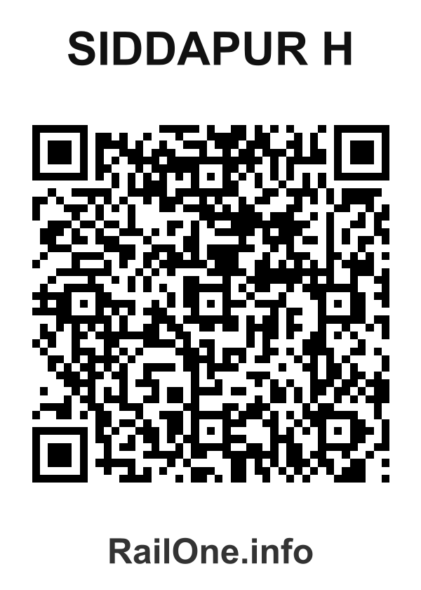 RailOne QR Code for Siddapur H station