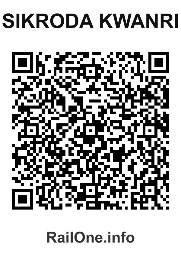 RailOne QR Code for Sikroda Kwanri station