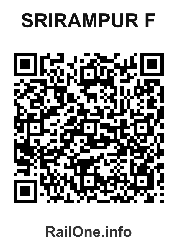 RailOne QR Code for Srirampur F station