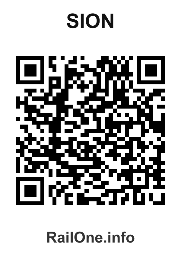 RailOne QR Code for Sion station