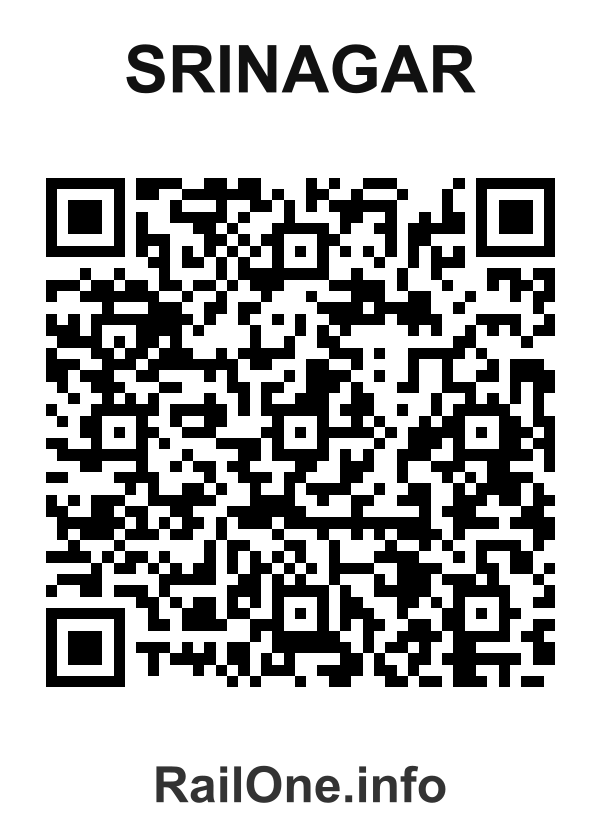 RailOne QR Code for Srinagar station