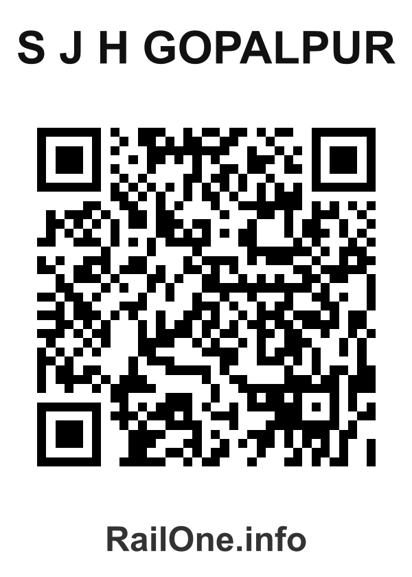 RailOne QR Code for S J H Gopalpur station