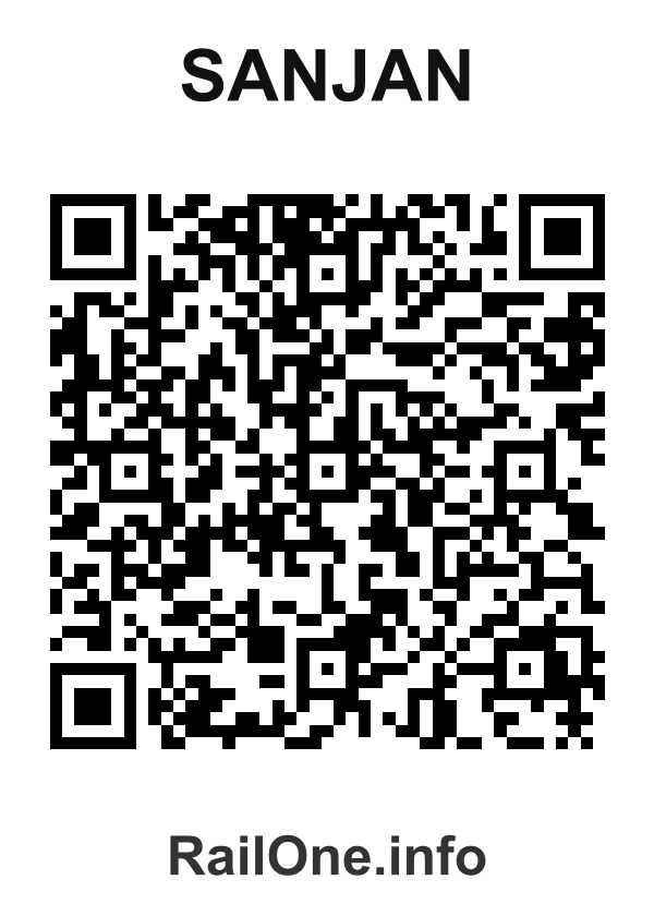 RailOne QR Code for Sanjan station