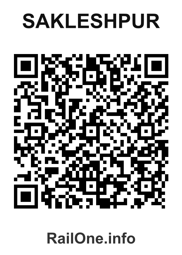 RailOne QR Code for Sakleshpur station