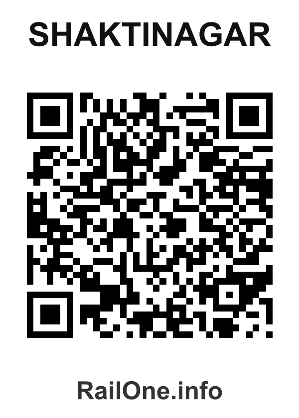 RailOne QR Code for Shaktinagar station