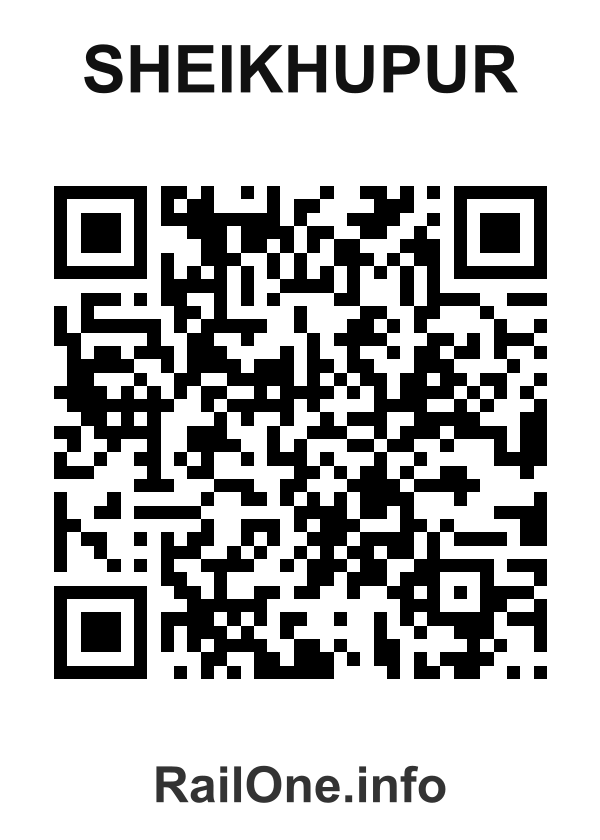 RailOne QR Code for Sheikhupur station