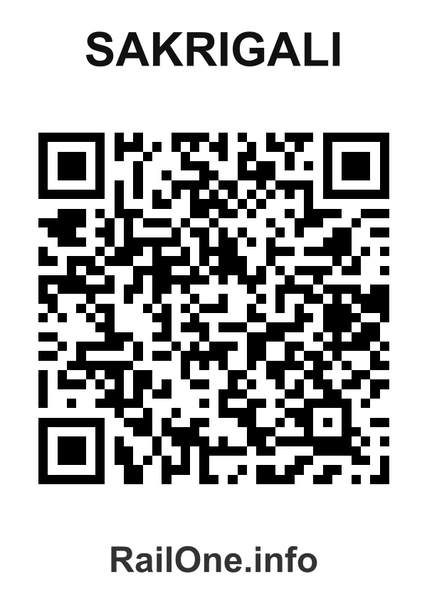 RailOne QR Code for Sakrigali station