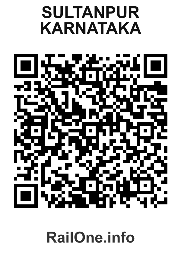 RailOne QR Code for Sultanpur Karnataka station