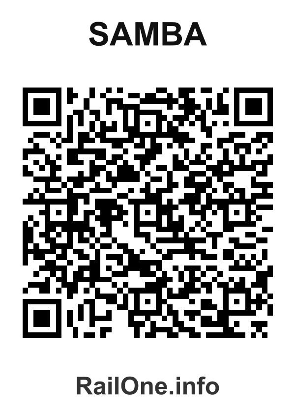 RailOne QR Code for Samba station