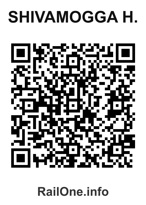 RailOne QR Code for Shivamogga H. station