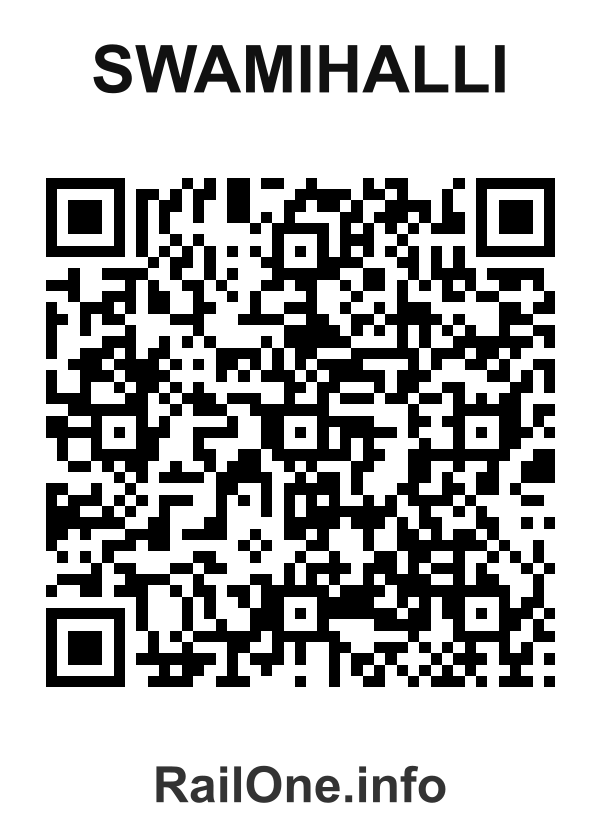 RailOne QR Code for Swamihalli station