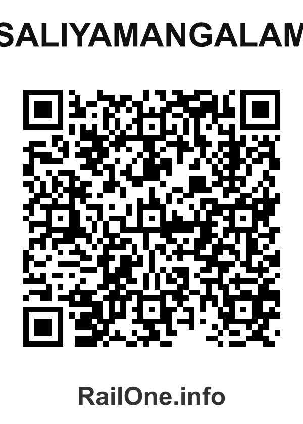 RailOne QR Code for Saliyamangalam station