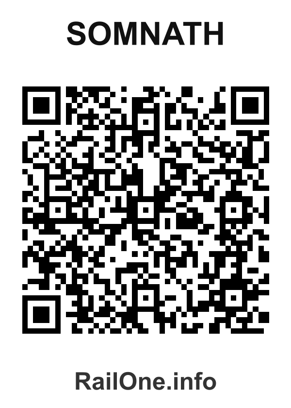 RailOne QR Code for Somnath station