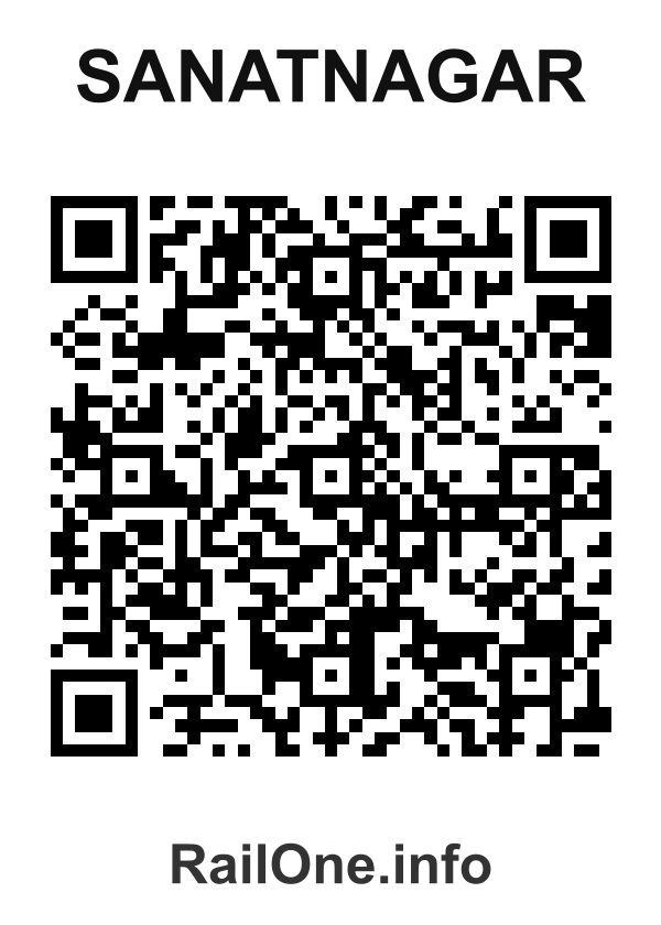 RailOne QR Code for Sanatnagar station