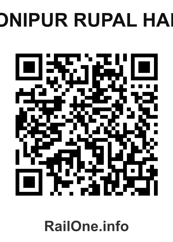 RailOne QR Code for Sonipur Rupal Halt station