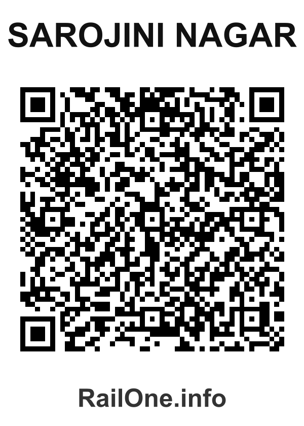 RailOne QR Code for Sarojini Nagar station