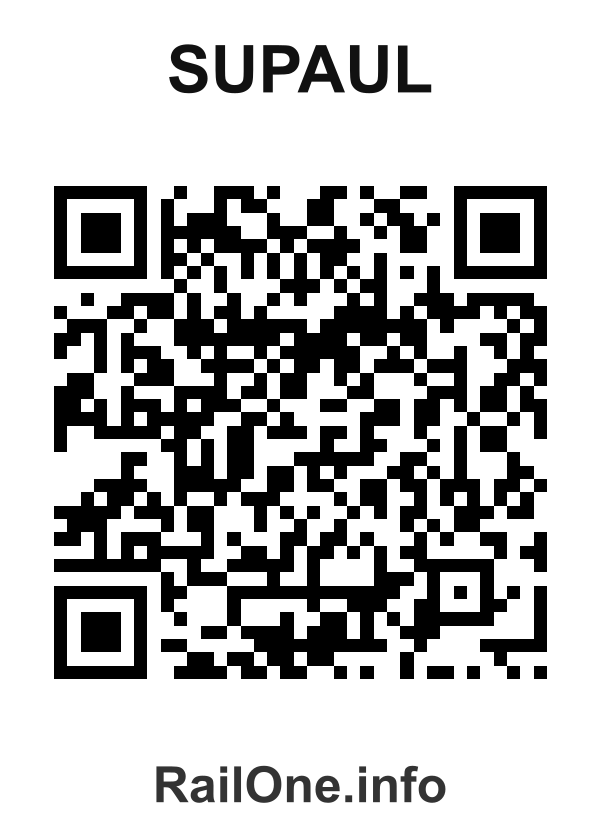 RailOne QR Code for Supaul station