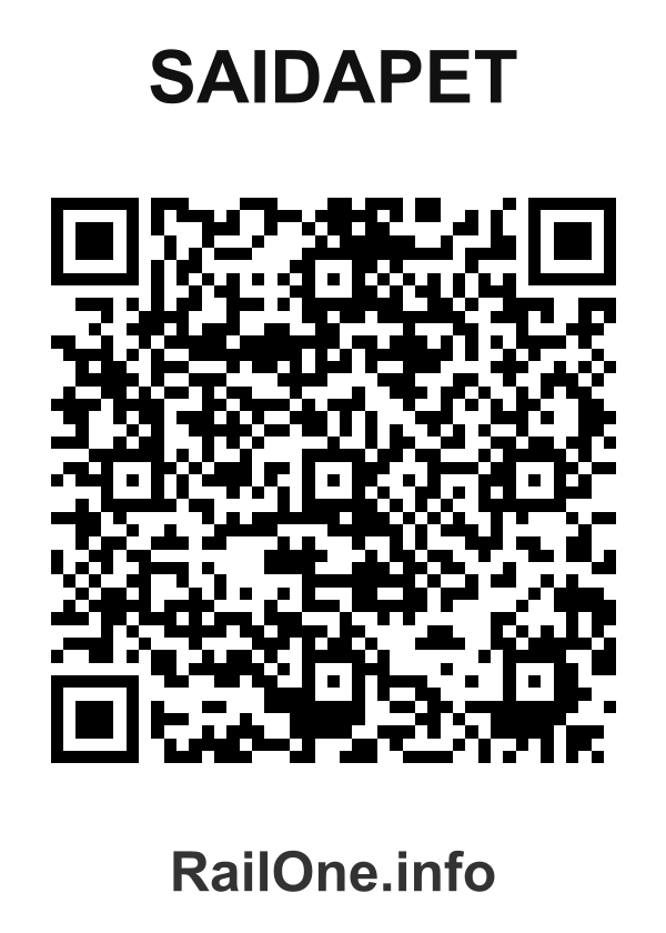RailOne QR Code for Saidapet station