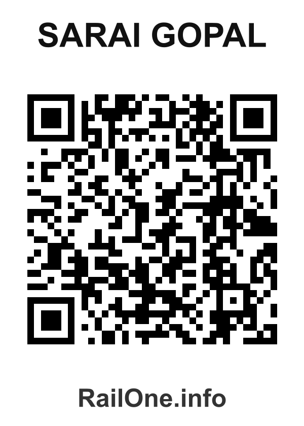 RailOne QR Code for Sarai Gopal station