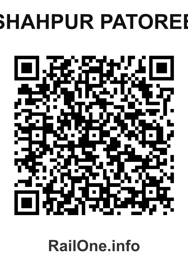 RailOne QR Code for Shahpur Patoree station