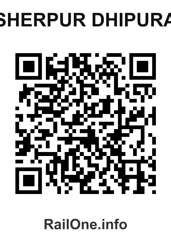 RailOne QR Code for Sherpur Dhipura station