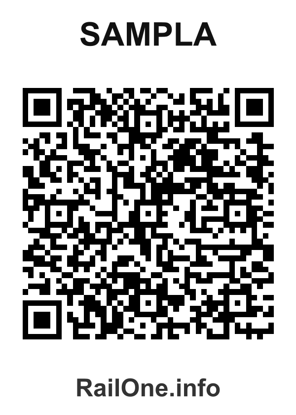 RailOne QR Code for Sampla station