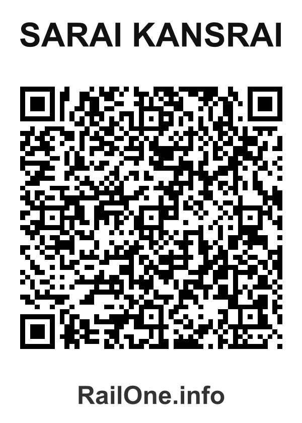 RailOne QR Code for Sarai Kansrai station