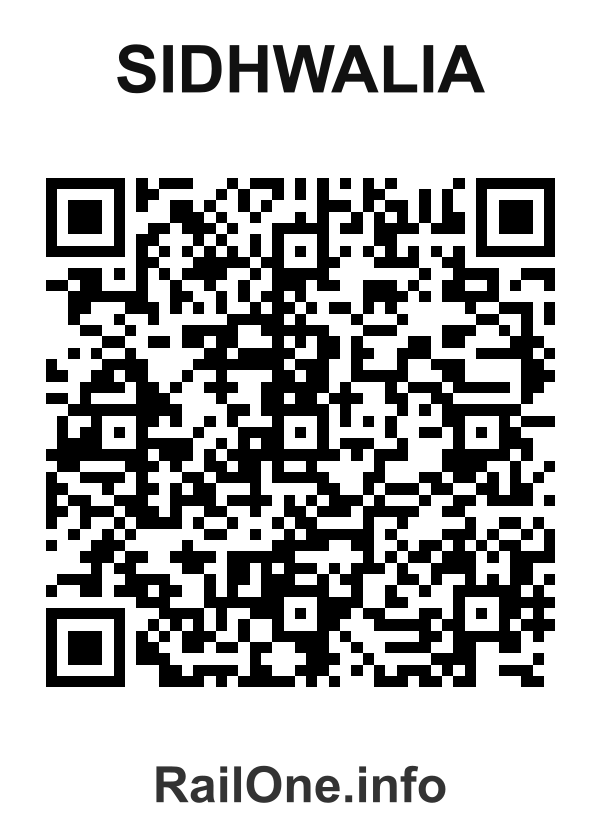 RailOne QR Code for Sidhwalia station