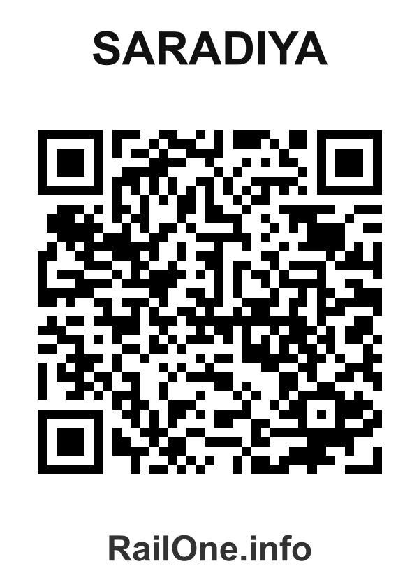 RailOne QR Code for Saradiya station