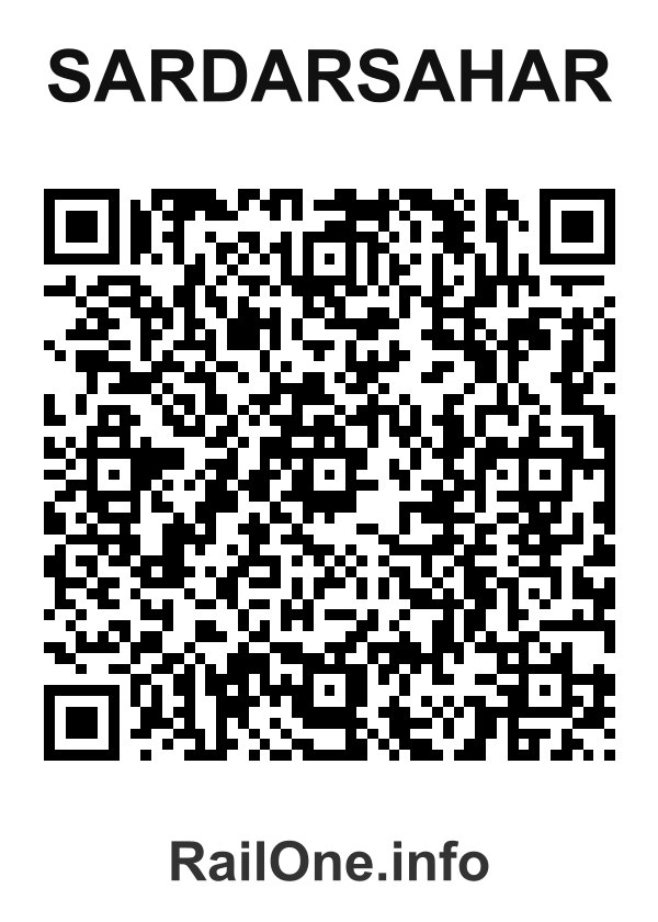 RailOne QR Code for Sardarsahar station