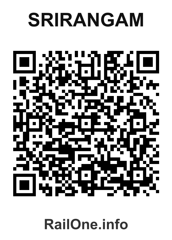 RailOne QR Code for Srirangam station