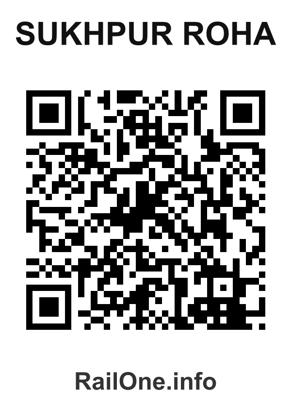RailOne QR Code for Sukhpur Roha station
