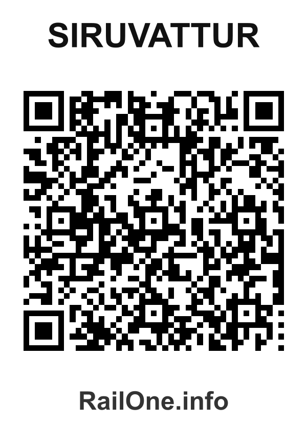 RailOne QR Code for Siruvattur station