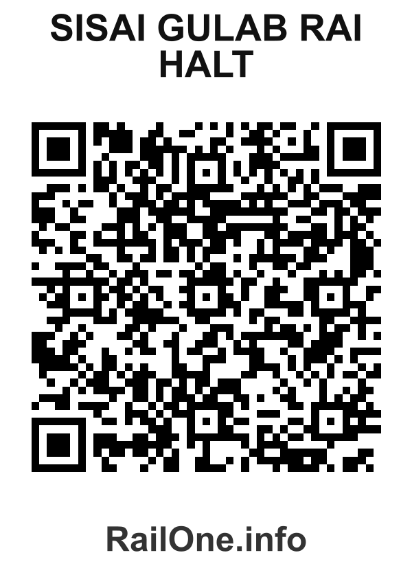RailOne QR Code for Sisai Gulab Rai Halt station