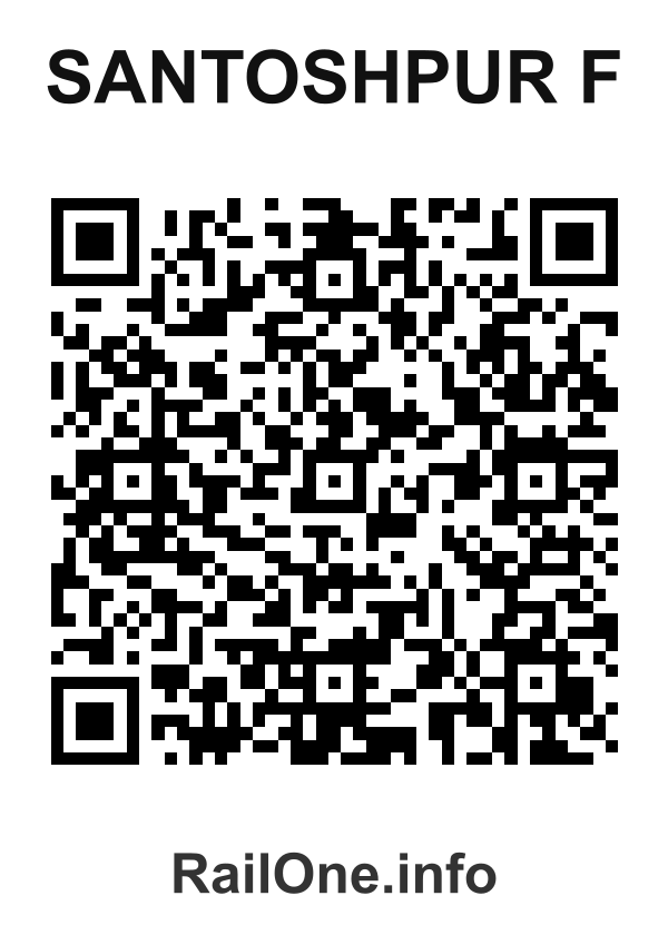 RailOne QR Code for Santoshpur F station