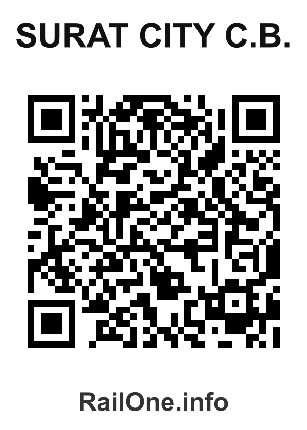 RailOne QR Code for Surat City C.b. station