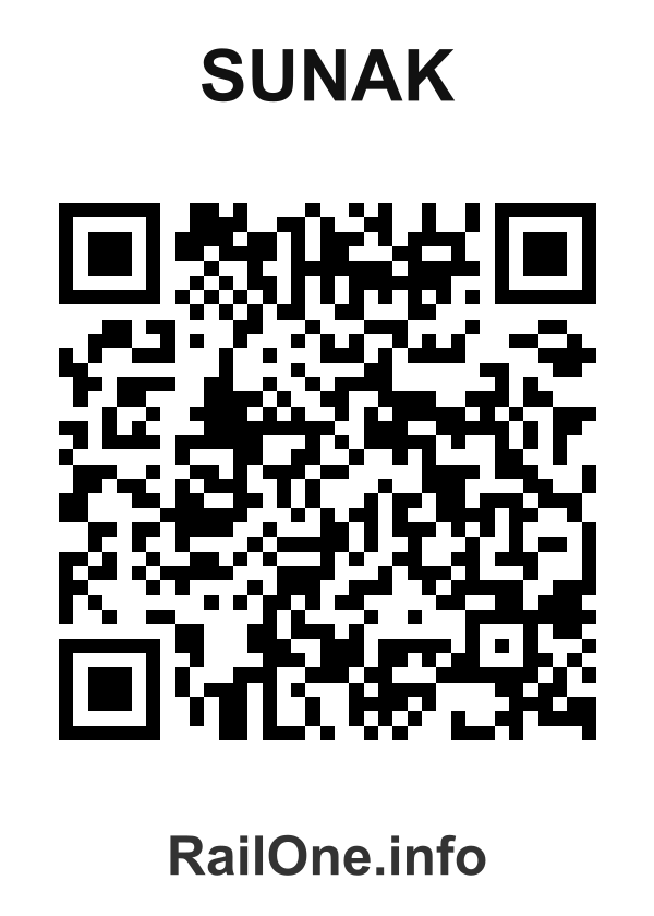 RailOne QR Code for Sunak station