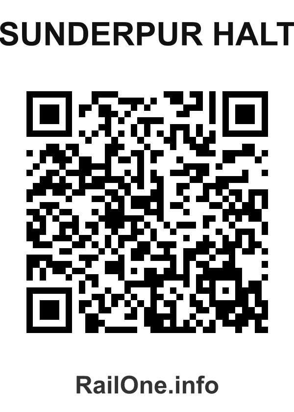 RailOne QR Code for Sunderpur Halt station