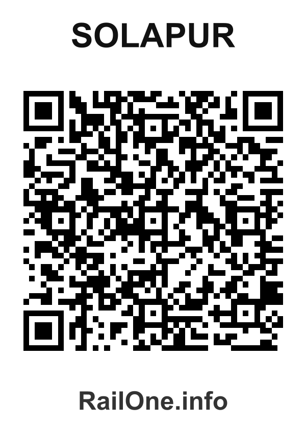 RailOne QR Code for Solapur station