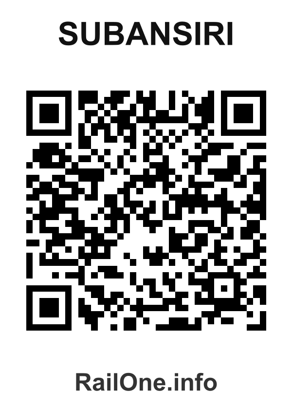 RailOne QR Code for Subansiri station